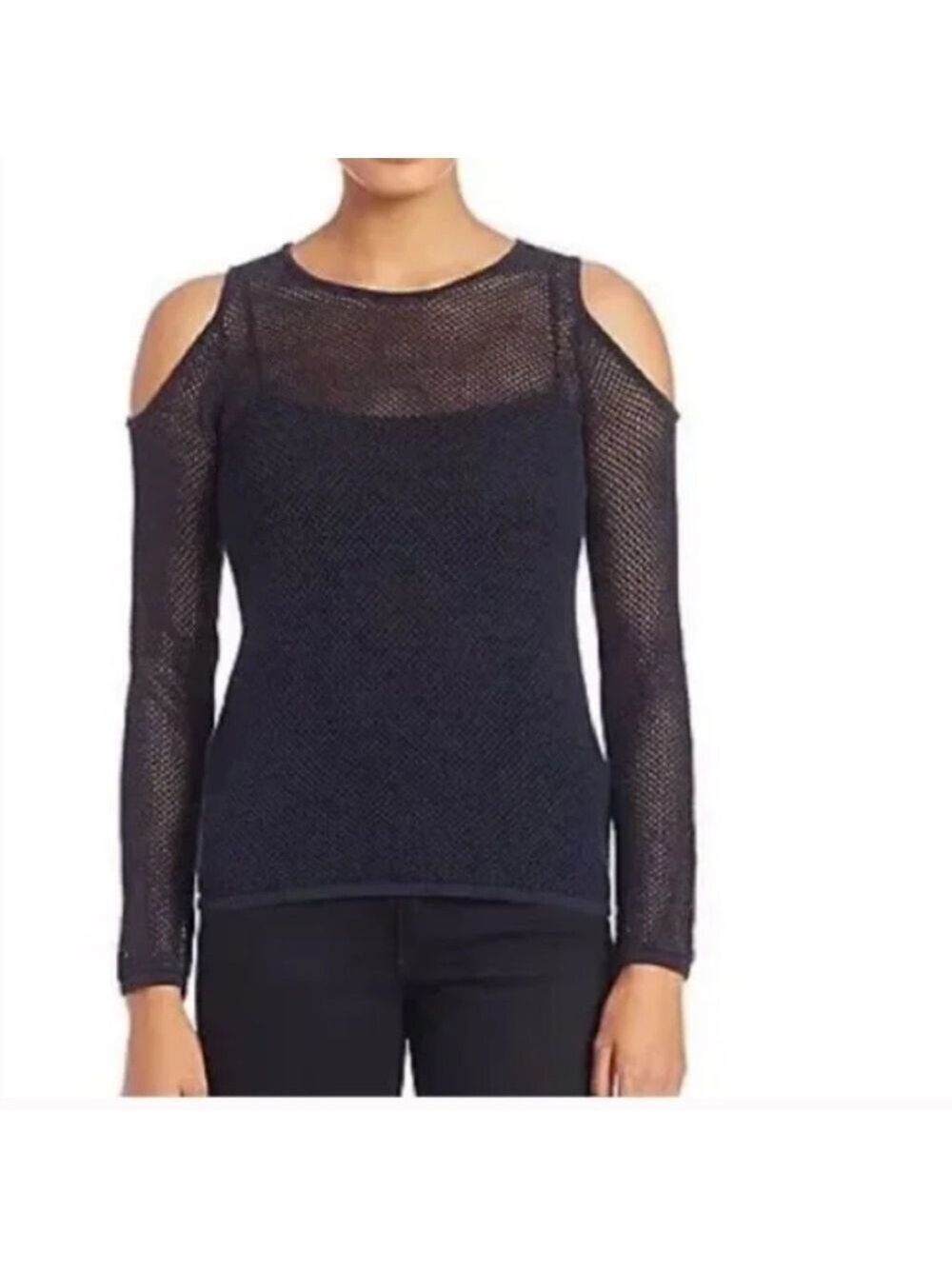 Rag + bone mesh cold shoulder top